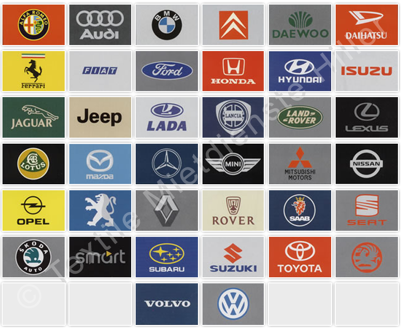 Werbeteppiche mit Branchenlogo für Autohäuser - von Textile Mietdienste Hiller