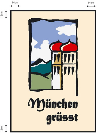 Werbeteppiche mit Branchenlogo: München grüßt