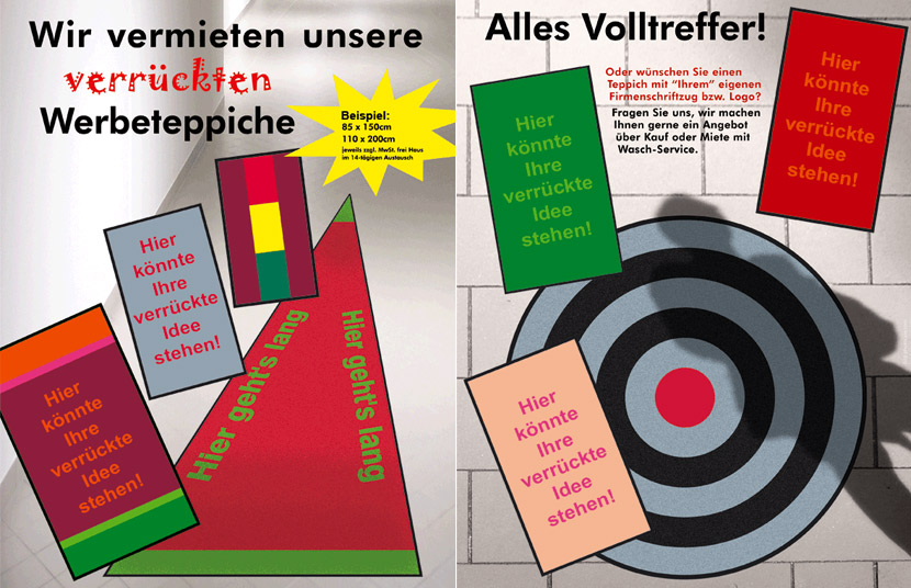 Verrückte Imageteppiche, Verrückte Werbeteppiche